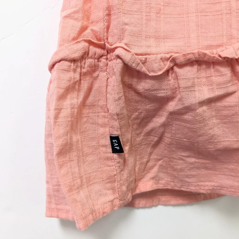 GAP Girls Swiss Dot Flutter Sleeves Peach Dress